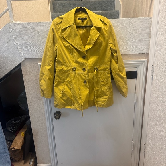 Sandro Studio Mustard Yellow Rain Jacket size Medium EUC - Picture 6 of 6